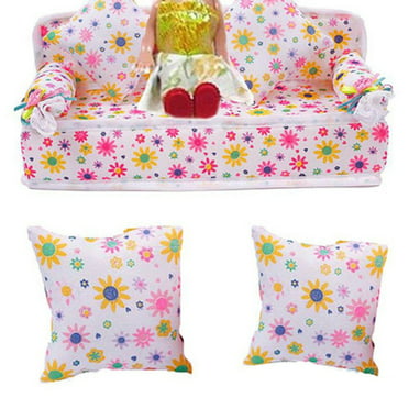 Details about   6pcs Barbie Doll House Furniture Living Room Pink Sofa Couch Chair Armchair